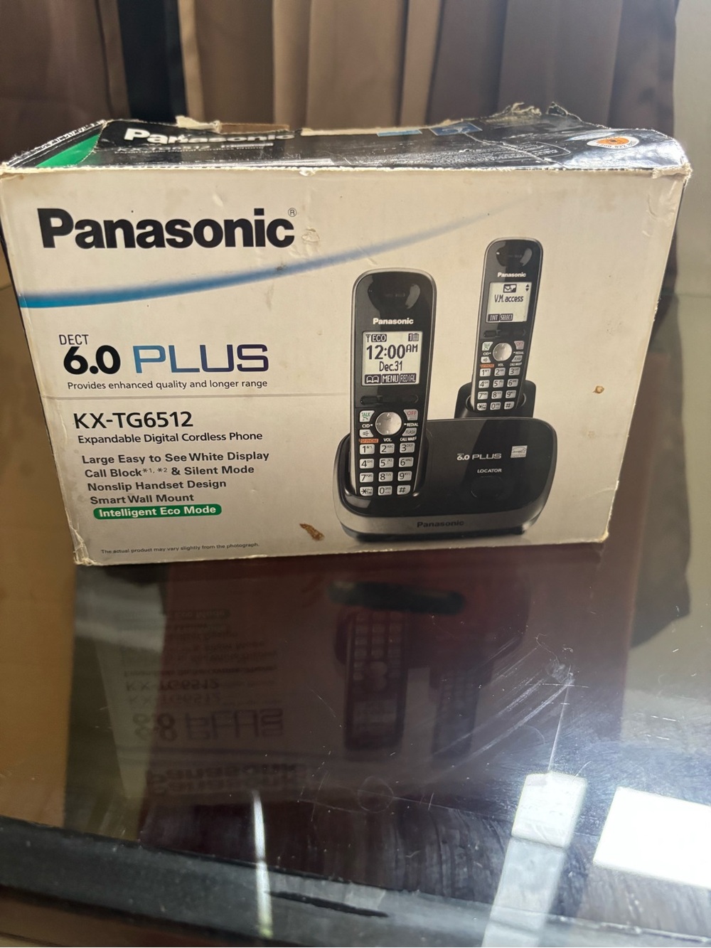 Panasonic Cordless Phone Duo with Black Handsets